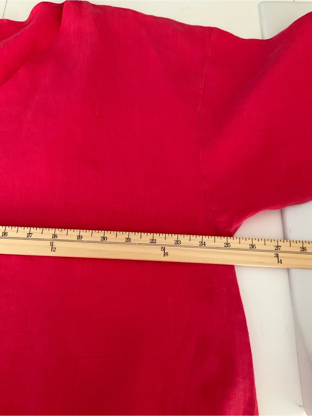 bryn Walker Large Pink 100% Linen V-Neck Tunic Made in USA - Picture 9 of 12